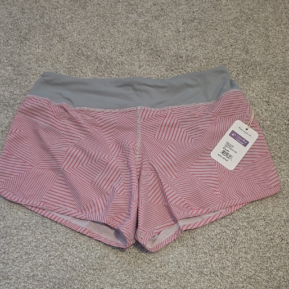 Rabbit Pink and Gray Patterned Shorts